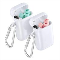 BDDXY Collapsible Reusable Straw Stainless Steel and Food-Grade Silicone Drinking Straws with Hard Case and Key chain for Party Travel Outdoor