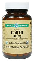 Natural Vitamin Co. - CoQ10 300mg (CoEnzyme Q10 300mg), 30 Capsules, 1 Month Supply, Gluten Free, Vegetarian, Vegan
