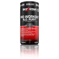 Six Star Pro Nutrition Elite Series Pre Workout N.O. Fury, Nitric Oxide Booster (60 caplets)