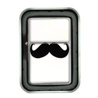 Windproof Refillable Oil Lighter with Tin Gift Box the 2nd Mustache Design-007