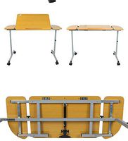 SRFDD Overbed Table with Tilting Top, Multifunctional Computer Desk with Wheels Height Width Adjustable Mobile Dinning Table Nuring Table