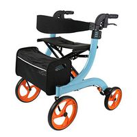 Seat & Roller Bar Covers Walker 360° Universal Wheel Design Patient Rehabilitation Walker 4 Wheel Scooter Senior Grocery Shopping Cart Folding Easy to Carry (Color : A, Size : 607377cm)