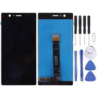 JUNXI Phone case Phone Cover LCD Screen + Touch Panel for Nokia 3 TA-1020 TA-1028 TA-1032 TA-1038(Black) HD Clear (Color : Black)