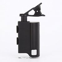 ANHPI Mobile Phone Magnifier For Antique Mobile Phone Microscope With LED Portable Magnifying(60-100X),Black-122mm