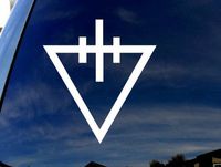 Devil-Wears-Prada Band Logo - Vinyl - 4" tall (Color: WHITE) decal laptop tablet skateboard car windows stickers