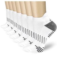 Bhinego Compression Socks Women and Men, Ankle Compression Socks, Running Socks(6 Pairs),Arch Support Flight Travel Nurses (7 Pairs-White, Small/Medium)