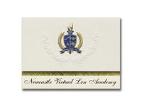 Signature Announcements Newcastle Virtual Lrn Academy (Newcastle, CA) Graduation Announcements, Presidential style, Basic package of 25 with Gold & Blue Metallic Foil seal