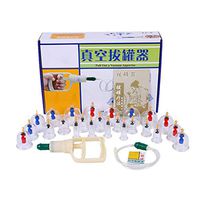 GEHII Vacuum Cupping Set,24 Pieces Cans Thicker Magnetic Aspirating Cupping Cups Acupuncture Massage Suction Cup Chinese Massage Kit,Massage Muscle Joint Pain Relief