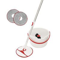 CLEANHOME 360 Spin Mop Bucket with Wringer Hardwood Floor Cleaning System with Adjustable Extended Handle and Microfiber Mop Pads