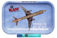 RAW Rolling Tray Small (Take Flight) with Rolling Paper Depot KewlTube- 2 Item Bundle (Take Flight)