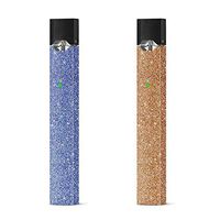 2 Pack Glitter Skin Wrap for Juul - Rose Gold Glitter and Violet Glitter - Unique Vinyl Decal Sticker for Juul