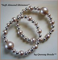 Queasy Beads® ~ Two (2) Authentic Stylish Motion Sickness Anti Nausea Acupressure Bracelets ~ Genuine, high Quality Swarovski Crystal Pearls and Sterling Silver Beads for Fashionable Nausea Relief