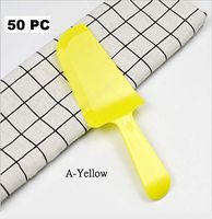 Wonderful Deluxe Disposable Plastic Tableware Premium Cake Knives Cutlery For Party & BBQ - 50 PC (A-Yellow)