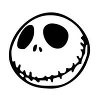 Legacy Innovations Jack Skellington Black Decal Vinyl Sticker|Cars Trucks Vans Walls Laptop| Black |5.5 x 5 in|LLI699