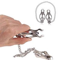 Adjustable Necklace Büttërfly Design Stainless Steel Clip Chain, Body Massage Tool with Clamps