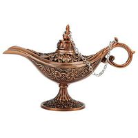 ADOSOUL Vintage Magical Genie Lamp Collectable Rare Classic Arabian Costume Props Lamp Pot