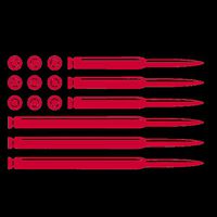 CCI Bullet Flag Premium Decal Vinyl Sticker|Cars Trucks Vans Walls Laptop| RED |5.5 x 3.25 in|CCI1215