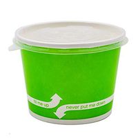 100 Count Green Deli Containers Durable Food Storage Containers with Lids Hot and Cold Disposable 16oz Containers Use for Frozen Desserts, Soups, or Any Food of Your Choice