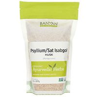 Banyan Botanicals Psyllium Husk Whole - Sat Isabgol - USDA Organic 1/2 Pound - Plantago psyllium - Natural Source of Fiber That Supports Healthy Elimination