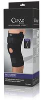 Medline ORT23220MD Curad Neoprene Knee Support Hinged with U-Shaped Support, Medium (Pack of 4)