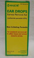 Ear Wax Removal Drops Generic for Debrox 0.5 oz (15 ML) by MAJOR PHARMACEUTICALS