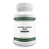 Pure Science Alpha Lipoic Acid 600mg - Antioxidant for Cellular Health & Glucose Metabolism - 50 Vegetarian Capsules