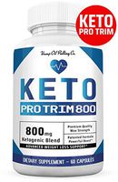 Keto Pro Trim 800 Advanced BHB Ketogenic Supplement Exogenous Ketones Ketosis for Men Women 60 Capsules 1 Bottle