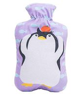 1000ML Classic PVC Cold or Hot Water Bottle with Soft Plush Cover - Penguin