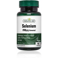 Natures Aid Selenium 200u g (with Zinc and Vitamins A, C & E) 90 Tabs - 4 Pack