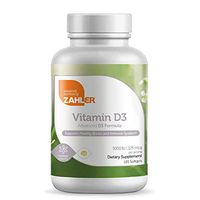 Zahler Vitamin D3 5,000IU, Vitamin D Supporting Bone Muscle Teeth and Immune System, Certified Kosher (120 Count)