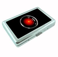 Hal9000 Metal Silver Cigarette Case Holder RFID-Blocking Wallet