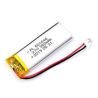 AKZYTUE 3.7V 350mAh 501646 Lipo Battery Rechargeable Lithium Polymer ion Battery Pack with JST Connector