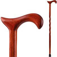 Handcrafted Wood Walking Cane - Made in the USA by Brazos - Twisted Padauk Exotic - 37 Inches