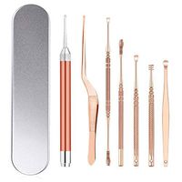 Sealive 7 Pcs Ear Wax Removal Kit, Stainless Steel Ear Pick Cleaner LED Flashlight Earwax Remover Tool Cleaning Set with Storage Box for Man Women and Kids