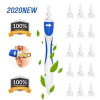 Ear Wax Removal Kit, q-Grips Ear Wax Cleaner with 16pcs Silicone Ear Cleaning Spiral Heads Tips