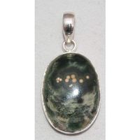 Sterling Silver Orbicular Jasper Pendant Jewellery No.3147