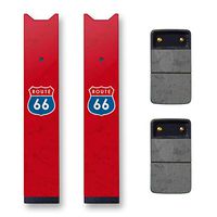 Biijo Japan Juul Skin - 2 Pack - Wrap for juul Accessories Sticker Route66 car Drive Oldies (Red)