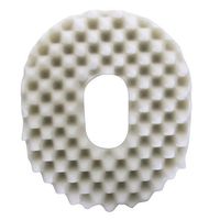 PCP Ring Donut Seat Cushion, Convoluted Foam, Removable Cover, White