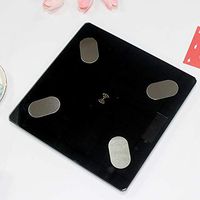 Wisess Multifunctional Bluetooth Body Fat Scales iOS & Android Weighing Digital Scales Composition Analyzer with Technology for BMI Muscle Mass Calorie AMR and BMR,Black(Battery)