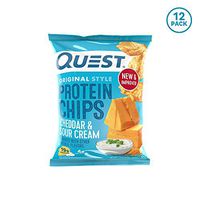 Quest Nutrition Protein Chips, Cheddar & Sour Cream, Pack of 12