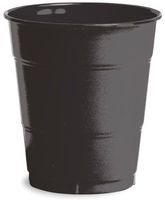 Creative Converting 28134071 12 oz Solid Plastic Cups Black Velvet 240 Counts