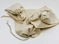 Cotton Muslin Bags, 100% Organic Cotton with Single Drawstring. Premium Quality Reusable Eco-Friendly Natural Muslin Bags. (10, 6x10 Inches)