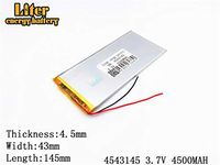 3.7V 4500mAh 4543145 Lithium Polymer Ion Rechargeable Battery Lithium Polymer Li-Po Battery for MP4 GPS MP3 Bluetooth Stereo DIY Gift
