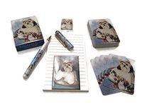 Love My Dog! Gift Set - 4 Piece Bundle- One Custom Fine Art Writing Pen, One Matching Magnetic List Pad, One Matching Decorative Magnet, One Matching Deck Playing Cards (Shih Tsu)