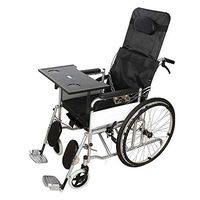 LHBNH Comfortable Wheelchair Wheelchair backrest Folding Portable Wheelchair Elderly Wheelchair Folding Deck Chairs for People with Limited Mobility