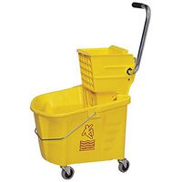 Mop Bucket and Wringer, 8-3/4 gal, Yellow