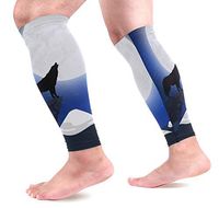 LEVEIS Stars Silhouette Wolf and Moon Arm Sleeves UV Protection for Men Women Sunblock Protective Gloves Running Golf Cycling Driving Long Arm Cover 1 Pair