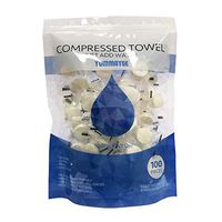 YUMMAYEE 100pcs Portable Mini Rayon Disposable Compressed Towel Camping Wipe Coin Tissue Toliet Paper Towel for Travel/Home/Outdoor Activities