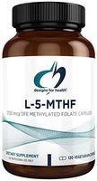 Designs for Health L-5-MTHF 1000mcg (1700mcg DFE / Dietary Folate Equivalent) - Quatrefolic, Active B9 Methylfolate 1mg (120 Capsules)