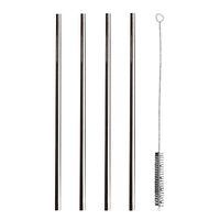 PROKTH 20oz 304 Stainless Steel Drinking Eco-friendly& Reusable Straws Set of 4 with 1 Free Cleaning Brush